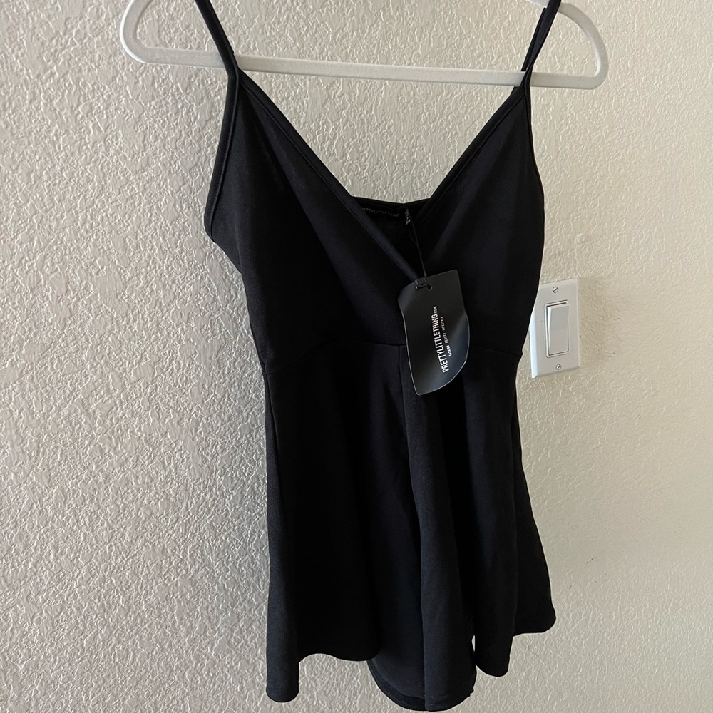 Black flowy romper